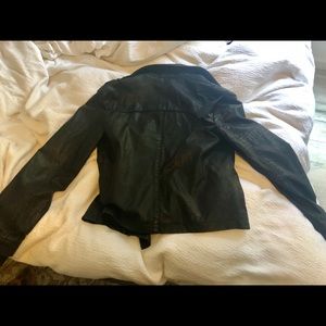 Free People Black Leather Jacket